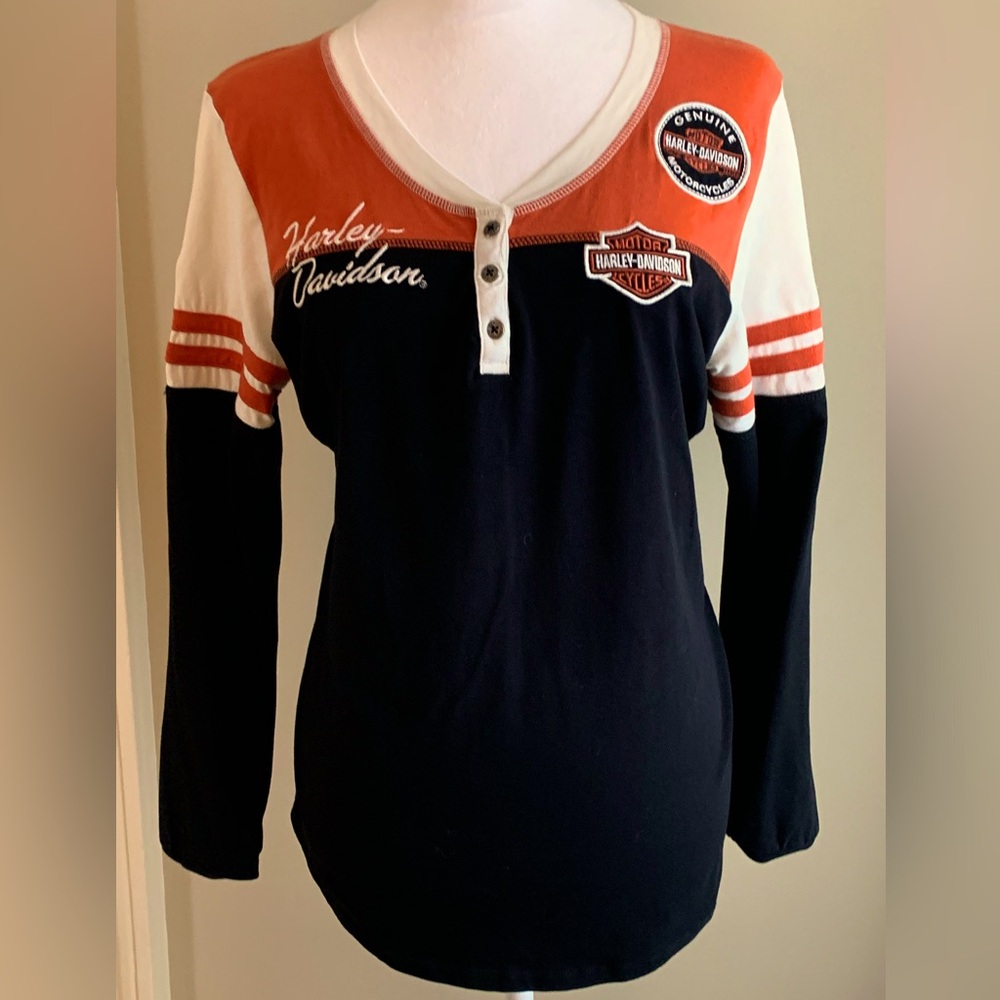 Harley Davidson long sleeve henley